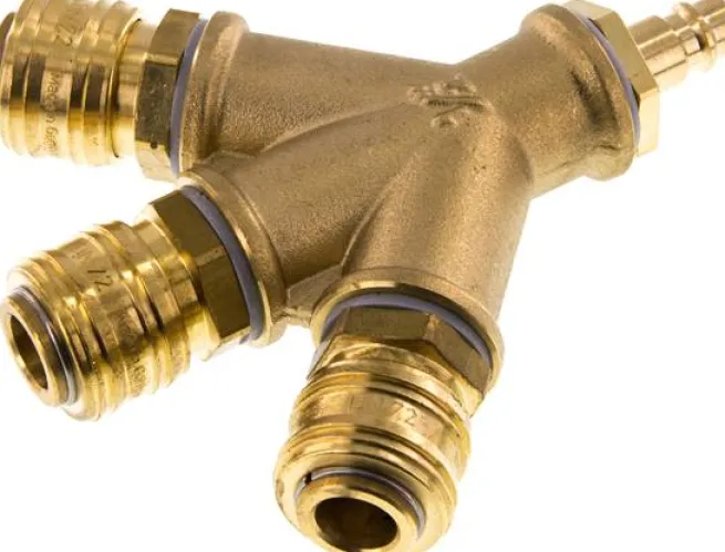 3-fach-Luftweiche mit Schnellkupplungen, Kuppl.-Stecker, 312