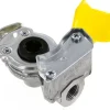 Fahrzeugkupplung M 16x1,5(IG), Bremse (gelb) für Zugmaschinen, DIN 74254 (mit Ventil)