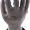 Feinstrick Handschuh mit PU-Teilbeschichtung, fusselfrei, grau, XXl, Schutzklasse (EN 388) 4.1.3.1.X