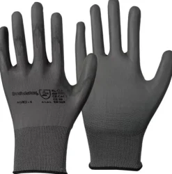 Feinstrick Handschuh mit PU-Teilbeschichtung, fusselfrei, grau, XXl, Schutzklasse (EN 388) 4.1.3.1.X