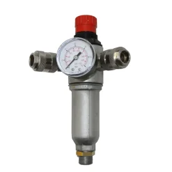 Filterdruckminderer inkl. 2 Kupplungen und Manometer - Anschluss unten 3/8"