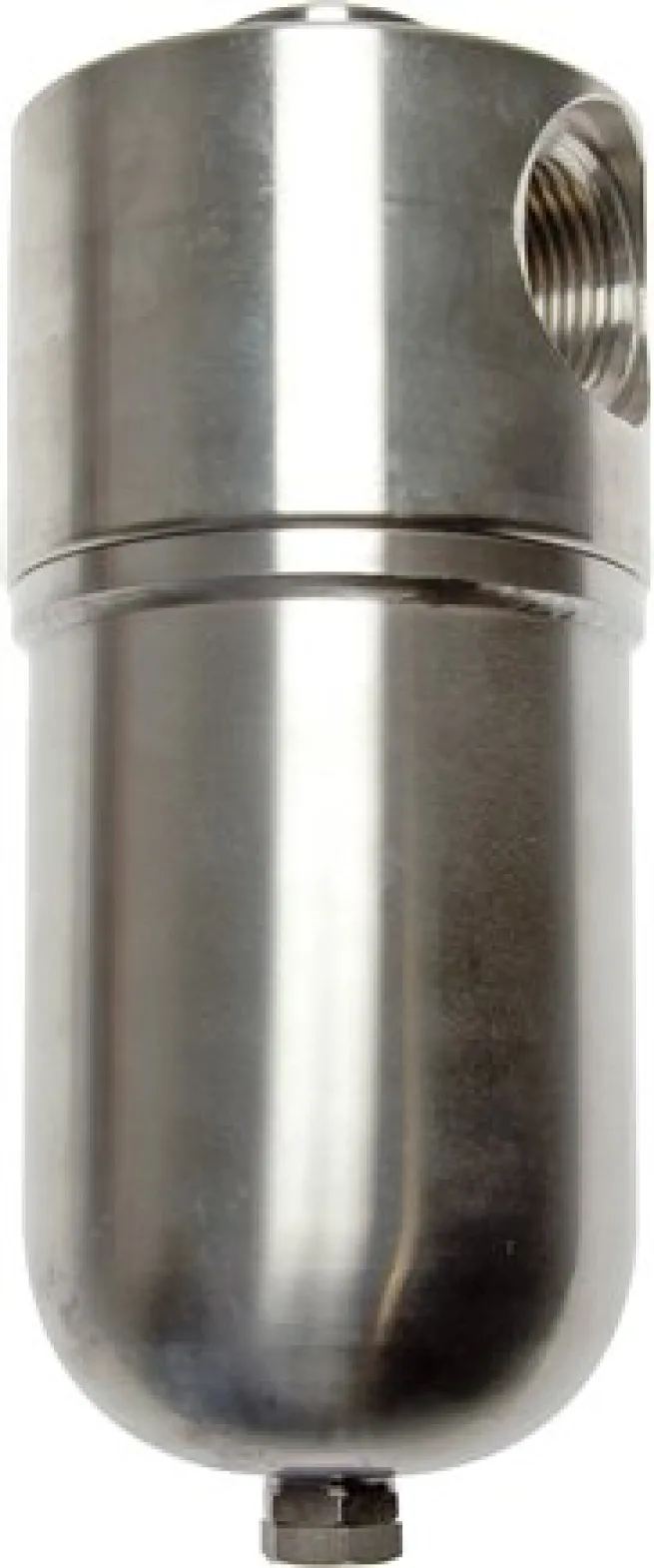 Filter, G 1/2", Edelstahl 1.4404, Kondensatablass manuell