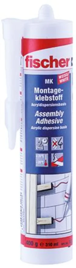 FISCHER Montagekleber MK, weiß, 310 ml Kartusche