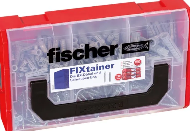 FIXtainer - "SX Plus-Dübel und Schraubenbox": 60 Stk.