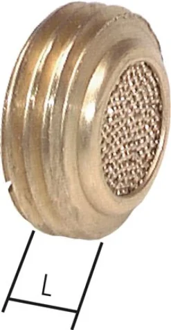 flacher Schalldämpfer G 3/4", Sinterbronze, zum Versenken