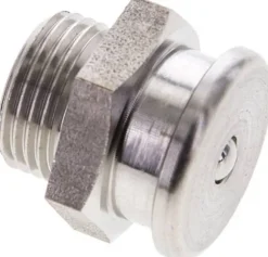 Flachschmiernippel 22 mm, G 3/8", 1.4305