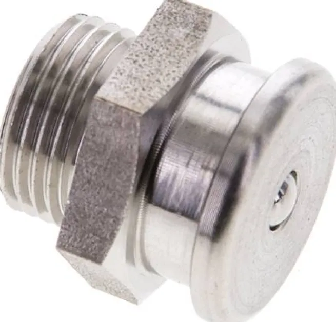 Flachschmiernippel 22 mm, G 3/8", 1.4305