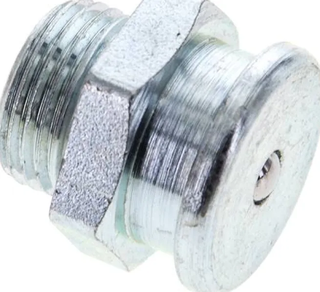 Flachschmiernippel 22 mm, G 3/8", Stahl verzinkt