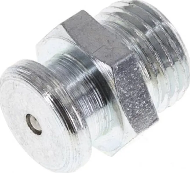 Flachschmiernippel 10 mm, G 1/8", Stahl verzinkt