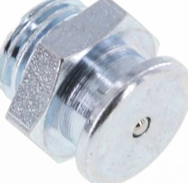 Flachschmiernippel 16 mm, G 1/4", Stahl verzinkt