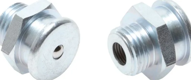 Flachschmiernippel 22 mm, M 16x1,5, 1.4305