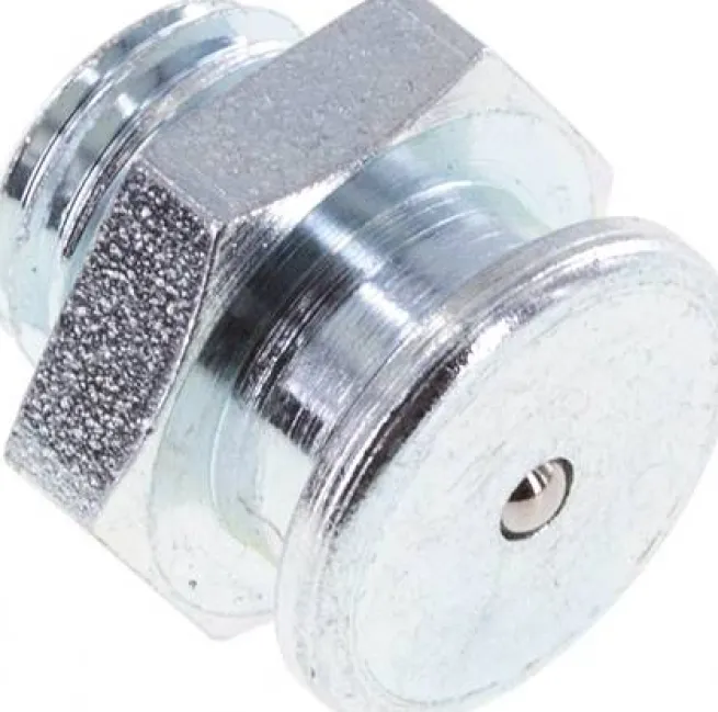 Flachschmiernippel 16 mm, M 12x1,5, Stahl verzinkt