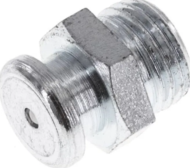 Flachschmiernippel 10 mm, M 10x1, Stahl verzinkt
