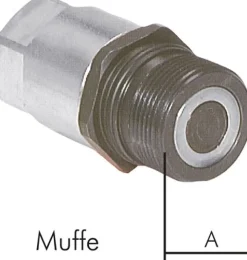 Flat-Face-Schraubkupplung, Muffe Baugr. 2, G 3/8"(IG)