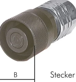 Flat-Face-Schraubkupplung, Stecker Baugr. 2, G 3/8"(IG)