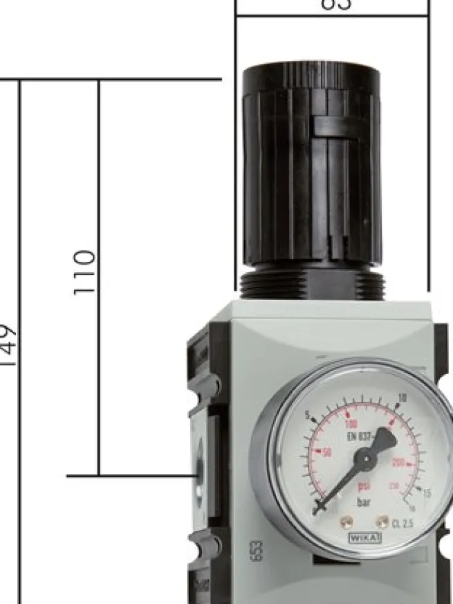 FUTURA Druckregler, G 1/2", 0,2 - 4bar