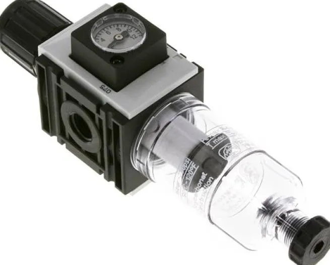 FUTURA Filterregler, G 1/4", 0,5 - 10 bar, Baureihe 0, Kompaktmanometer