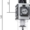 FUTURA Filterregler, G 1/4", 0,2 - 4 bar, Baureihe 0, Kondensatablass automatisch, Kompaktmanometer