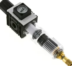 FUTURA Filterregler, G 1/4", 0,5 - 10 bar, Baureihe 0, Kompaktmanometer, Ablass automatisch