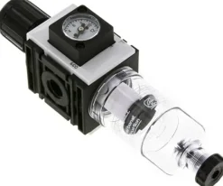FUTURA Filterregler, G 1/4", 0,5 - 8 bar, Baureihe 0, Kompaktmanometer, Ablass manuell