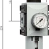 FUTURA Filterregler, G 3/4", 0,5 - 8 bar, Baureihe 4, Metallbehälter mit Sichtrohr