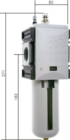FUTURA Nebelöler, G 1", Baureihe 4, Metallbehälter mit Sichtrohr