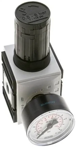 FUTURA Präzisionsdruckregler, G 1/4", 0,5 - 8bar, mit durchgehender Druckversorgung