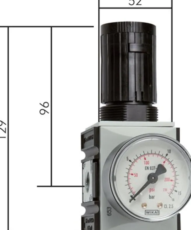 FUTURA Präzisionsdruckregler, G 1/4", 0,1 - 1bar