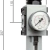 FUTURA Sicherheits-Filterregler, G 3/8", 0,5 - 8 bar, Baureihe 2, BG2automatisch mitabschließbaren Kugelhahn und Befüllventil