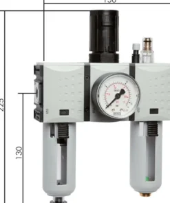FUTURA Wartungseinheit, 3-tlg., G 3/8", 0,1 - 1 bar, Baur.1, Kondensatablass automatisch