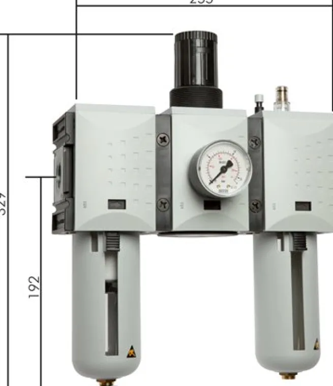 FUTURA Wartungseinheit, 3-tlg., G 1", 0,5 - 8 bar, Baur.4, Kondensatablass automatisch