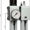 FUTURA Wartungseinheit, 2-tlg., G 3/8", 0,5 - 8 bar, Baur.2, BG 2