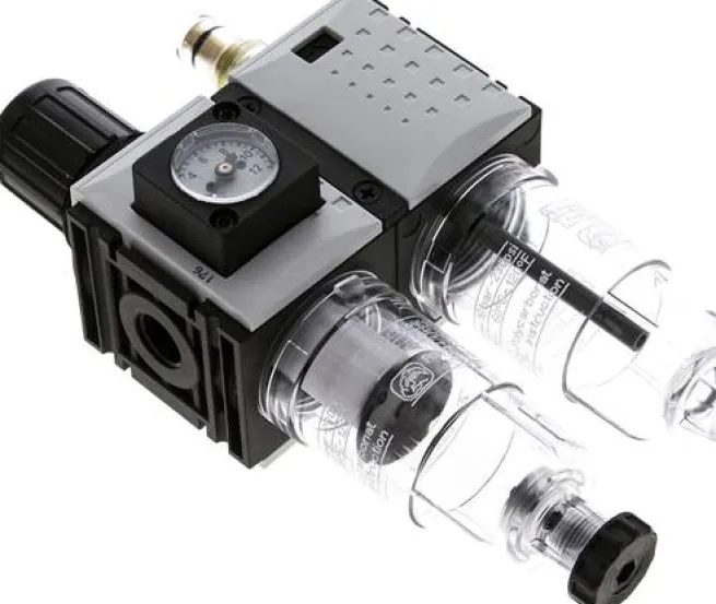 FUTURA Wartungseinheit, 2-tlg., G 1/4", 0,5 - 10 bar, Baur.0, Kompaktmanometer