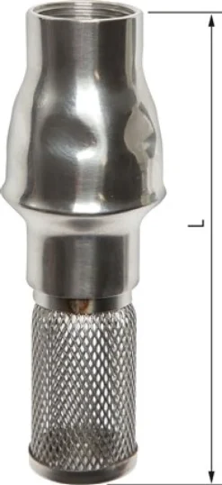 Fußventil (leicht) G 1", Edelstahl