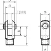Gabelkopf mit Bolzen M 10 x 1,25, Stahl verzinkt