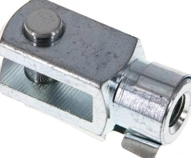 Gabelkopf mit Bolzen M 10 x 1,25, Stahl verzinkt
