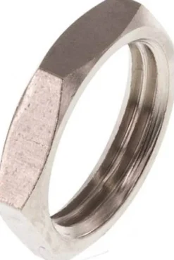 Gegenmutter G 3/8", Messing vernickelt