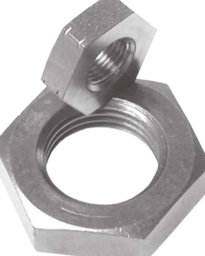 Gegenmutter G 3/8", Messing vernickelt