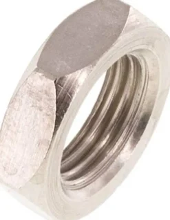 Gegenmutter G 1/8", Messing vernickelt