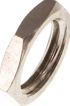 Gegenmutter G 1/4", Messing vernickelt