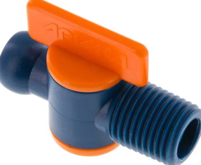 Gelenkschlauch, 1/4", Absperrhahn mit Gelenkschlauchanschluss und Gewinde R 1/4"