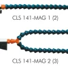 Gelenkschlauch, 1/4", Set mit Magnetfuß: 2 Gelenkschlauchstücke (13 Module), 2 F