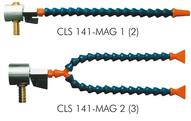 Gelenkschlauch, 1/4", Set mit Magnetfuß: 2 Gelenkschlauchstücke (13 Module), 2 F