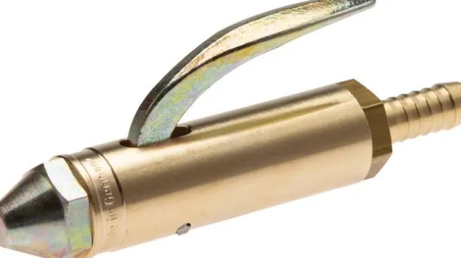 Gerader Ausblashahn, mit Schlauchanschluss 13 mm, Messing
