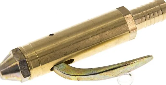 Gerader Ausblashahn, mit Schlauchanschluss 13 mm, Messing
