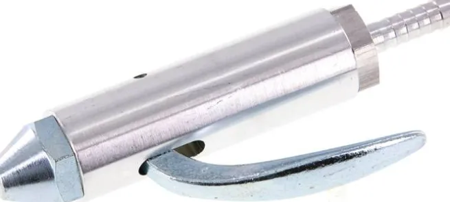 Gerader Ausblashahn, mit Schlauchanschluss 6 mm, Aluminium