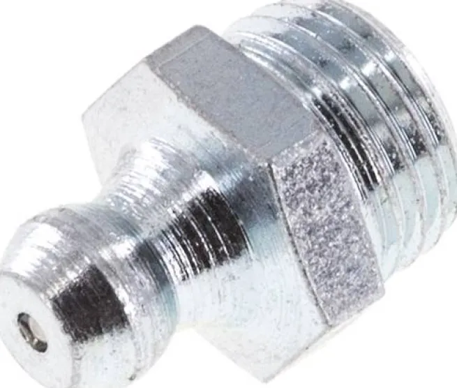 Gerader Kegelschmiernippel, M 10x1 (konisch), Stahl verzinkt