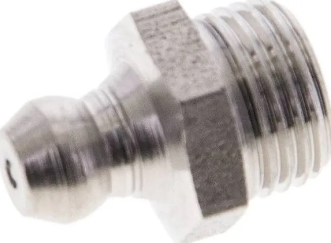 Gerader Kegelschmiernippel, R 1/8", 1.4305