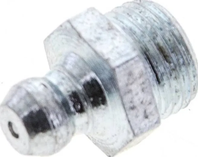 Gerader Kegelschmiernippel, R 1/8", Stahl verzinkt