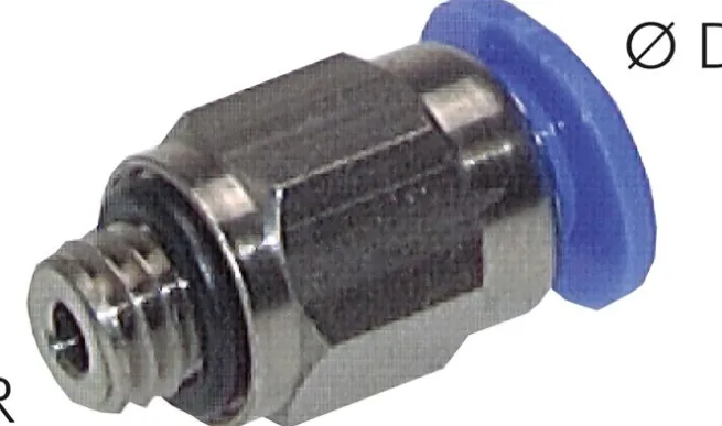 Gerader Steckanschluss G 1/8"-6mm, IQS-Mini
